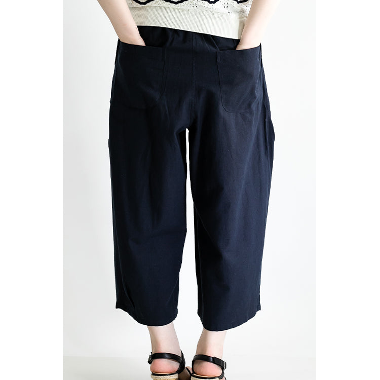 コットンリネン ぽわんシルエットのリラックスナチュ可愛パンツ ぽわん パンツ【Mサイズ以外はお取り寄せ対応いたします】