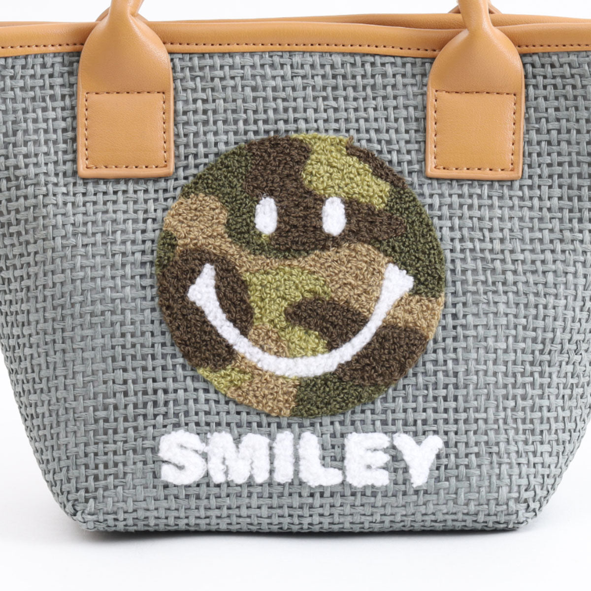 2023新作【COOCO/クーコ】SMILEY サガラ刺繍ペーパーシートミニショルダーバッグ にこちゃん/スマイル（SMILEYーCOOCOコラボ商品）