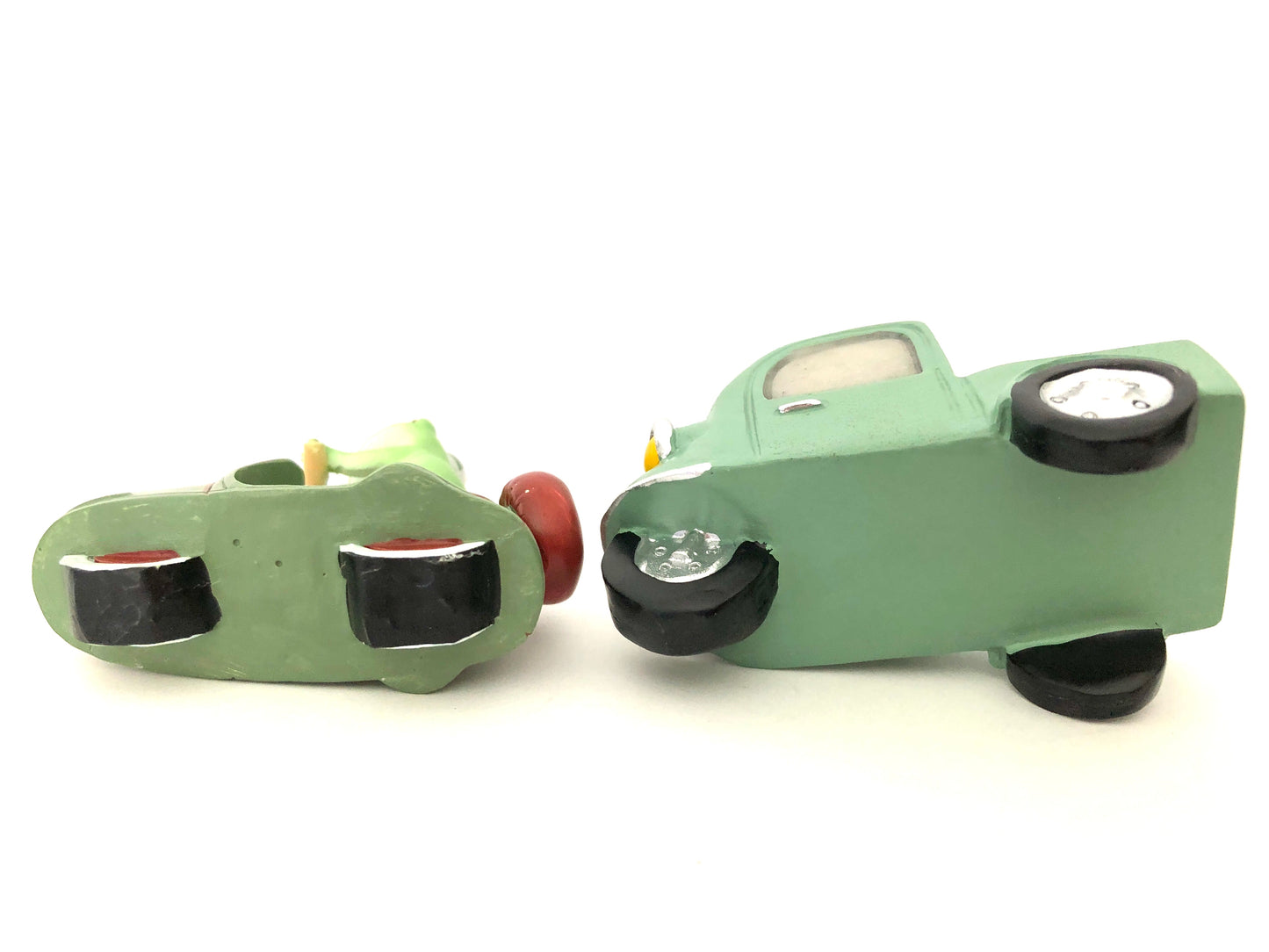 Copeau コポー 「三輪自動車とカエル」　と　「レトロバイクとカエル」２点セット